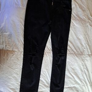Represent Knee Destroyer Denim Jeans 30 ×  29 Soft Stretch 5-Pocket Black EUC